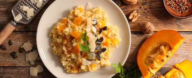 Risotto de calabaza y parmesano