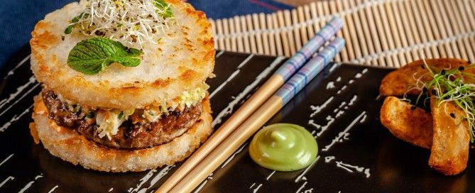 sushi burger de pollo