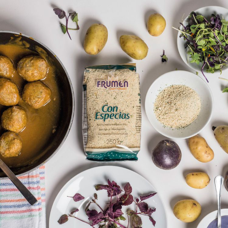 Frumen línea doméstica. Pan rallado Con Especias.