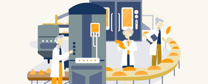 Ilustración panificadora industrial