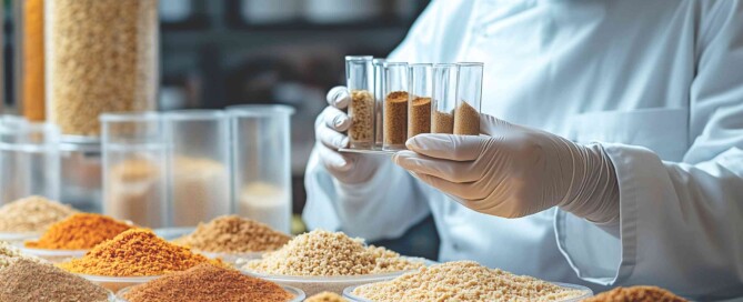 trabajador de Frumen trabajando los desarrollos alimentarios de pan rallado para B2B