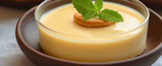 imagen de un cuenco con natillas hechas con una receta tradicional