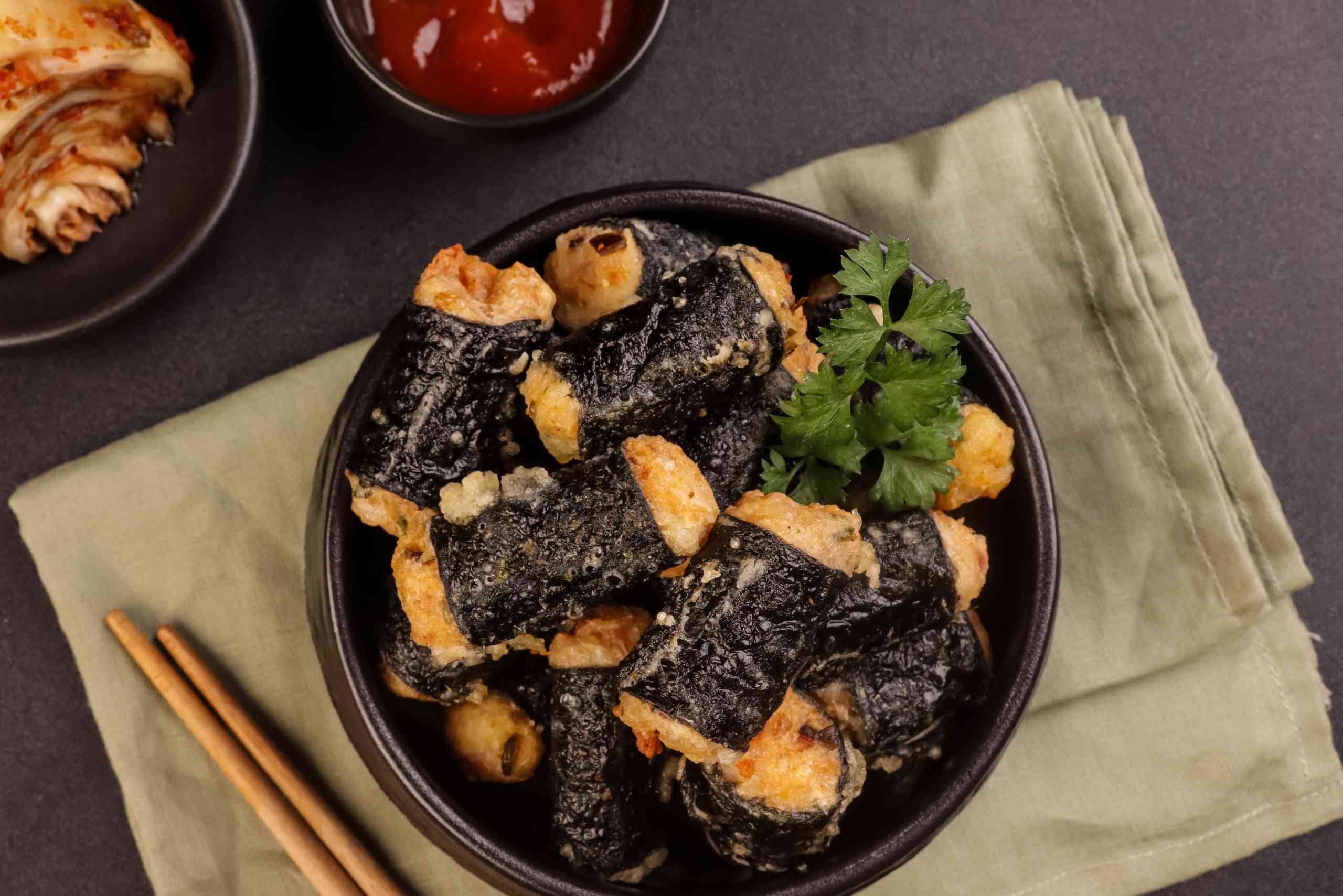 Bolitas de pollo con Panko y alga nori: crujientes y saludables