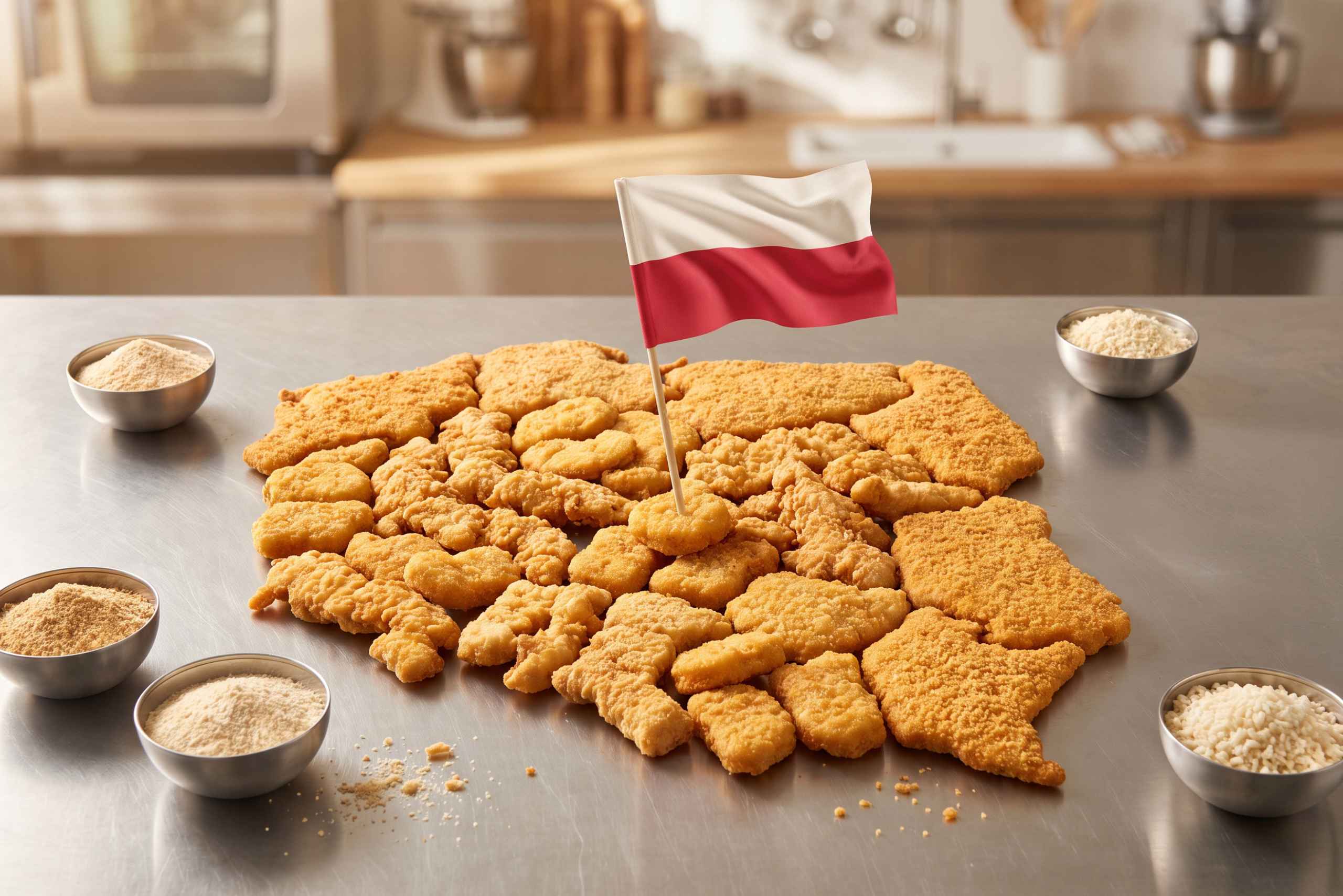 Proveedor de pan rallado para la industria alimentaria de elaborados de pollo en Polonia